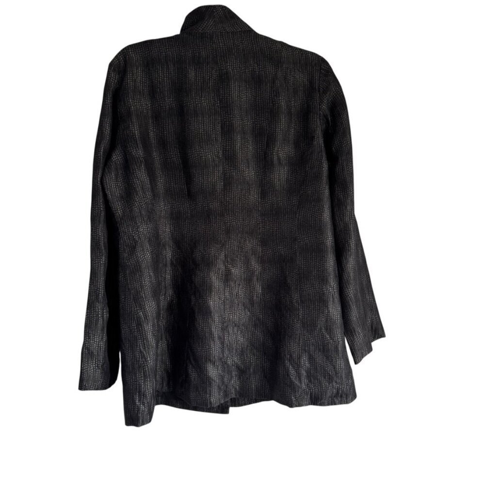 Eileen Fisher Eclipse Jacquard Silk Jacket Women's Size Small Artsy Lagenlook - Picture 2 of 12